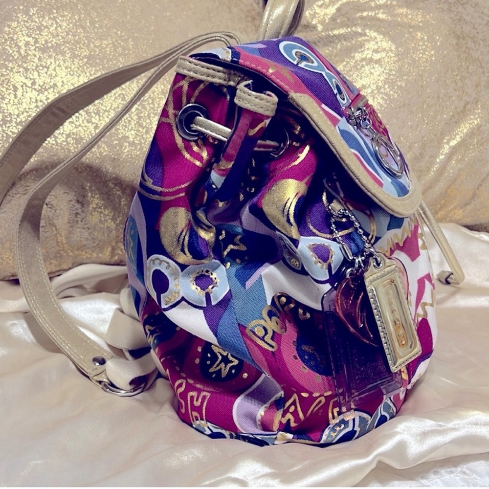 Coach Poppy Multicolor Backpack - Picture 2 of 3